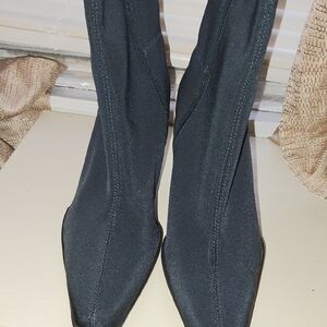 Apostrophe Black Stretch Sock Ankle Boots